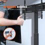VEVOR Supporto TV Girevole per TV da 32 a 85 pollici, Supporto da Pavimento Altezza Regolabile, Capacità di Carico di 45 kg, VESA massimo 400x800 mm, per Soggiorno, Casa, Ufficio, Aula