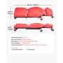 VEVOR Lettino da Meccanico Auto Officina 1230 mm Schienale Regolabile 258kg, Sedile da Garage con Ruote Sottoscocca 6 Ruote Piroettanti Poggiatesta Imbottito per Riparazioni Auto, Funzione 2 in 1