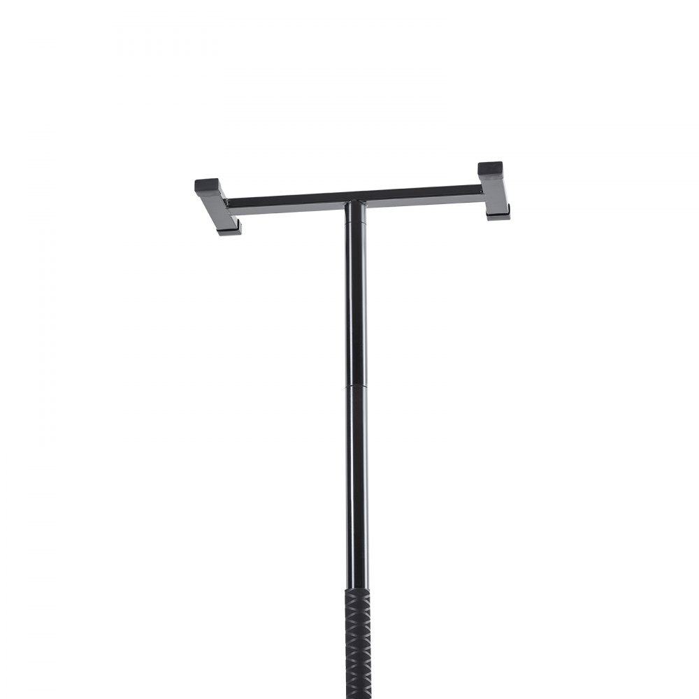 VEVOR Asta di Trasferimento dal Pavimento al Soffitto, Capacità 136 kg Barra di Sostegno per Bagno Montata a Tensione con Maniglia Curva Antiscivolo, Asta di Sicurezza per Soffitti 2140 a 3050 mm Nero