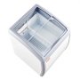 VEVOR Vetrina per Gelato Commerciale 665 x 705 x 875 mm Congelatore Mobile 154 L Vetrina per Gelateria con Piano Vetro, 2 Cestelli Metallici, 2 Porte Scorrevoli in Vetro, Ruote di Bloccaggio, Bianco