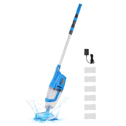 VEVOR Aspirapolvere Piscine Portatile Ricaricabile 100 L/min 1 Ora di Autonomia