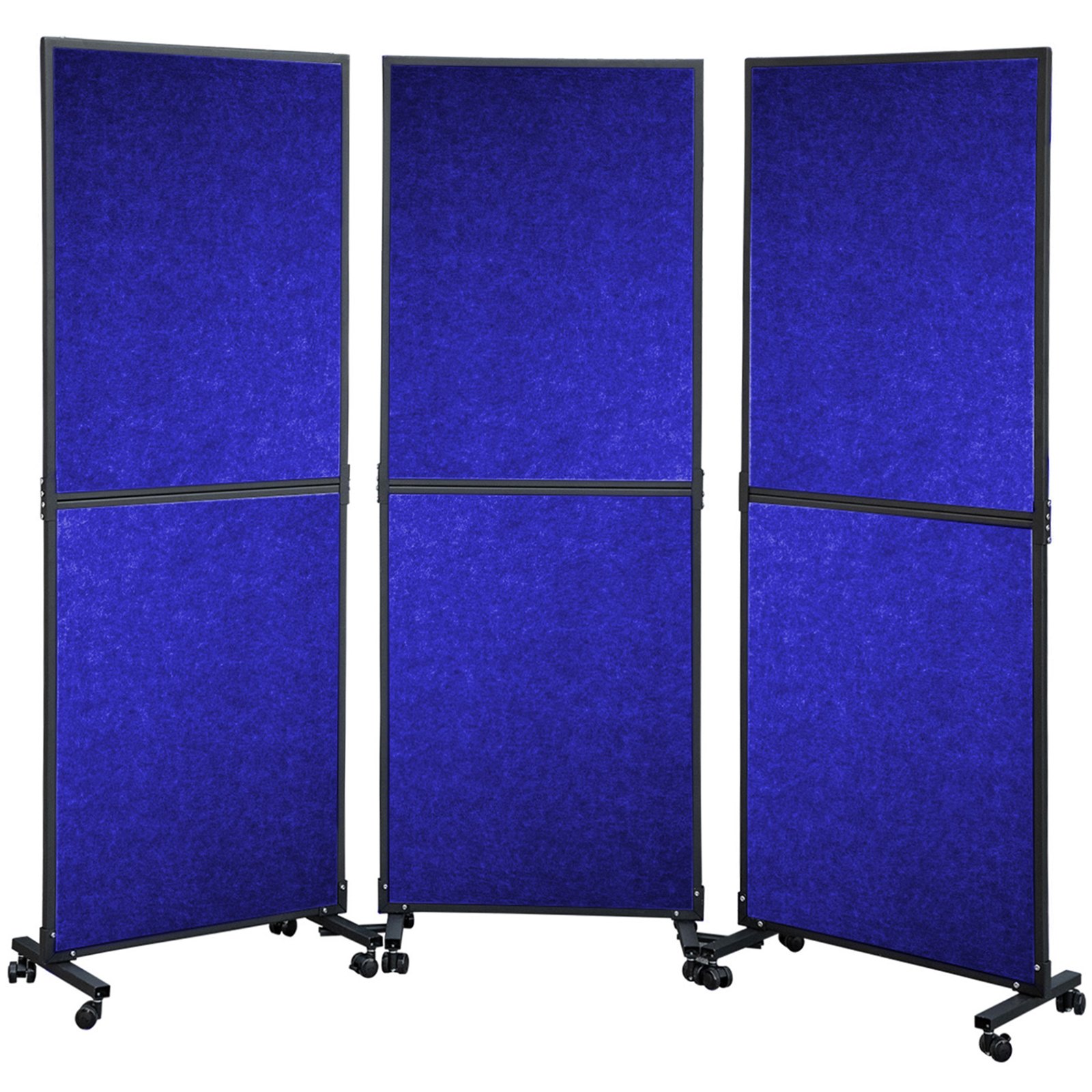 Vevor 3pz Divisorio Acustico Blu Pannelli Fonoassorbenti 183x168cm In Acciaio