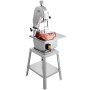 VEVOR Segaossa a Nastro Elettrica Commerciale per Carne 1800W, Banco da Lavoro 380x485mm, Macchina per Tagliare Ossa da Terra Taglierina per Carne con Lama per Costolette di Maiale Uso Commerciale