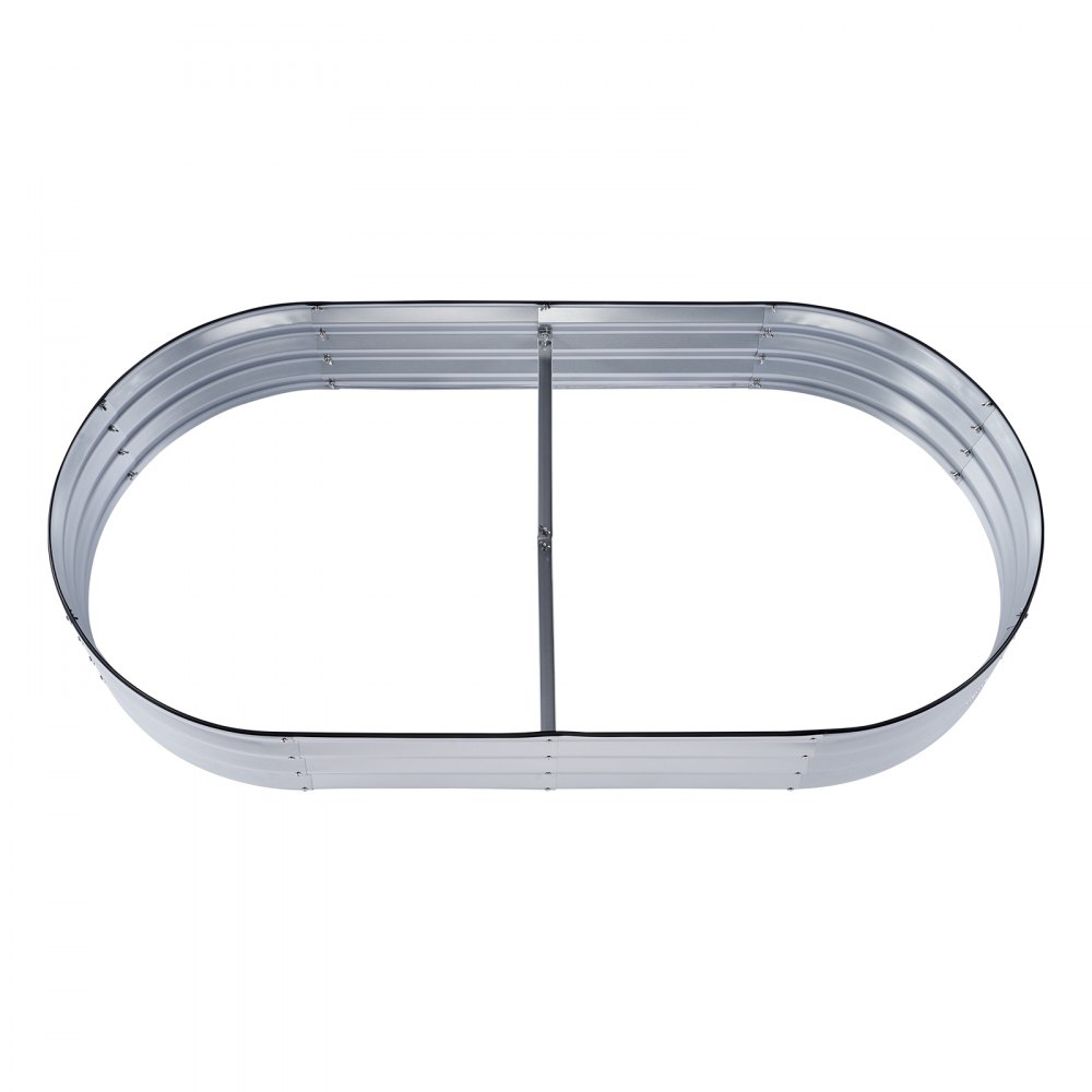 VEVOR Fioriera Rialzata da Giardino Esterno in Metallo Zincato 182,5x92,5x28 cm per Coltivazione di Piante Orto Erbe, Letto Orto Rialzato da Giardino Aiuola Sopraelevata per Piante, Ortaggi Arbusti