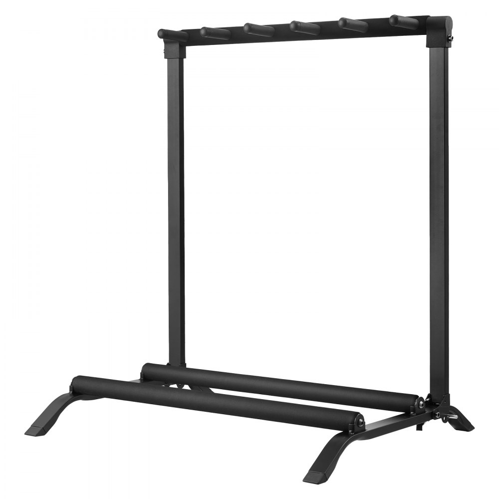 VEVOR Supporto per Chitarra a 5 Spazi, Espositore da Pavimento Pieghevole per Chitarra, Base Antiscivolo Perno di Sicurezza Protezione in Schiuma ad Alta Densità, per Chitarra Acustica Basso Elettrico