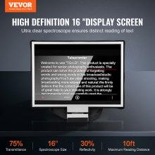 VEVOR Teleprompter 406 mm con Telecomando per Registrazione Streaming Live