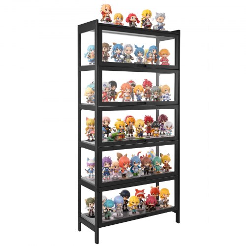 COSTWAY Mobile Libreria, Vetrinetta Espositiva Alta con Ante in Vetro Temperato, Libreria Verticale in legno con Ripiani Regolabili e Cassetto, per Soggiorno, Camera da Letto, 80 x 40 x 139 cm COSTWAY Mobile Libreria, Vetrinetta Espositiva Alta con Ante in Vetro Temperato, Libreria Verticale in legno con Ripiani Regolabili e Cassetto, per Soggiorno, Camera da Letto, 80 x 40 x 139 cm