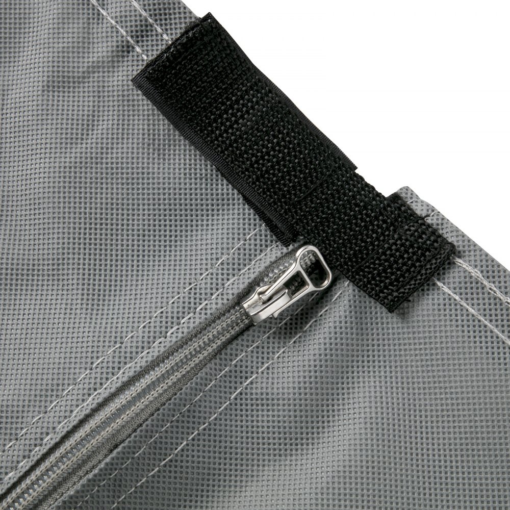 VEVOR Copertura per Rimorchio Forma di Goccia in TNT da 4 Strati, 458x214x229 cm Telo Copri Roulotte, Coperture per Camper Roulotte e Rimorchi di Colore Grigio, Elasticizzato, Impermeabile e Anti UV