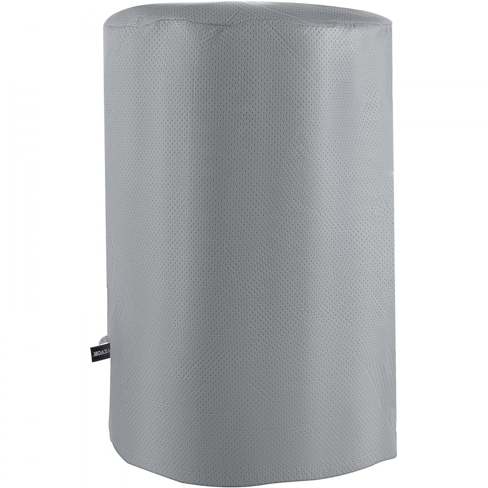 VEVOR Copertura per Rimorchio Forma di Goccia in TNT da 4 Strati, 458x214x229 cm Telo Copri Roulotte, Coperture per Camper Roulotte e Rimorchi di Colore Grigio, Elasticizzato, Impermeabile e Anti UV