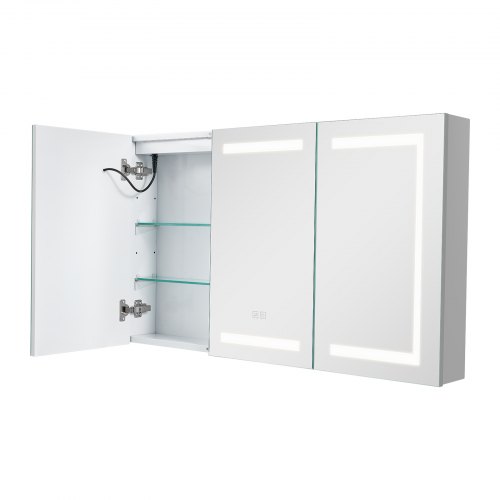 Armadietto Portamedicinali Bagno 66x46 Cm: Alluminio Antiruggine - Da Incasso O Da Appendere