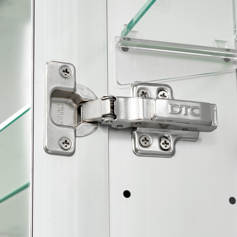 VEVOR Armadietto per Medicinali Illuminato con Specchio 50 x 70 cm da Incasso o da Parete, Mobiletto per Medicinali da Bagno con LED Dimmerabile a 3 Colori, Illuminazione Inferiore