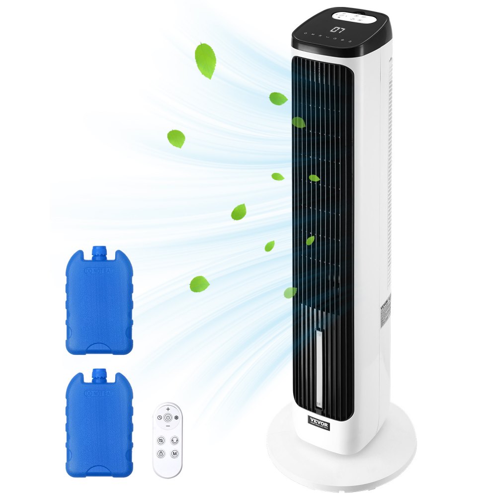 VEVOR Ventilatore da Pavimento Silenzioso con Velocità di 7,1 m/s Ventilatore Portatile Senza Pale a 70° per Interni con 9 Velocità, 4 Modalità, con Telecomando per Camera da Letto, Ufficio, Casa