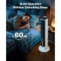 VEVOR Ventilatore da Pavimento Silenzioso con Velocità di 7,1 m/s Ventilatore Portatile Senza Pale a 70° per Interni con 9 Velocità, 4 Modalità, con Telecomando per Camera da Letto, Ufficio, Casa