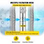 VEVOR Pompa Sommersa per Pozzo Profondo 1HP 230V, Pompa di Sommersa per Pozzi Flusso 13,2GPM Motore in Rame e Rete di Filtrazione e Grande Flusso con Cavo da 14m, per Acqua Dolce a Case e Fattorie