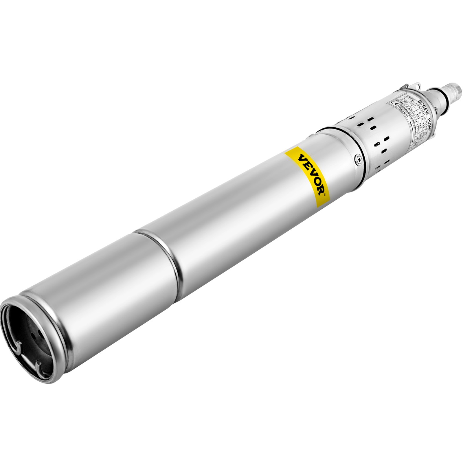 VEVOR Pompa Sommersa per Pozzo Profondo 1HP 230V, Pompa di Sommersa per Pozzi Flusso 13,2GPM Motore in Rame e Rete di Filtrazione e Grande Flusso con Cavo da 14m, per Acqua Dolce a Case e Fattorie