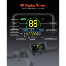 VEVOR Kit Bici Elettrica 1000W, Kit per Mozzo Bici Elettrica Ruota Anteriore 48V 420RPM φ650mm con Regolatore di Velocità, Set di Manopole Acceleratore, Display LCD Sistema PAS per Bici da Strada
