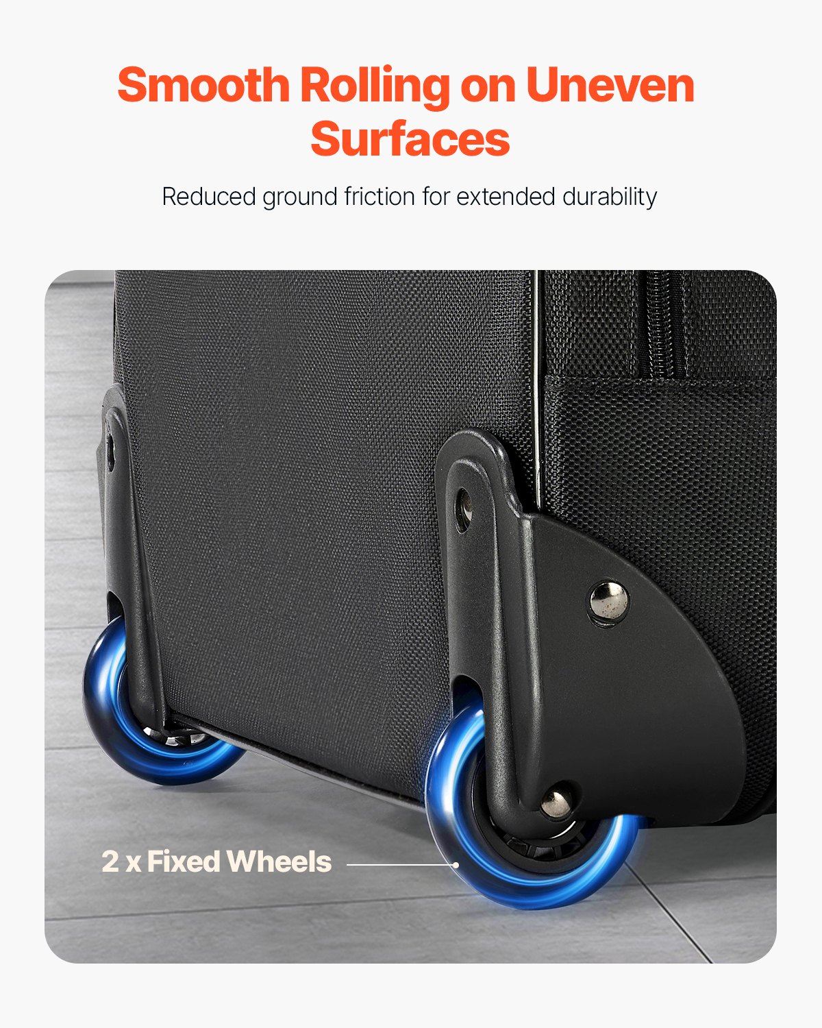 VEVOR Borsa per Laptop con Rotelle Ruote da 15,6 pollici(39,6 cm) Sagga per Computer Nero