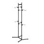 VEVOR Bike Stand for 4 Bikes, Freestanding Vertical Bike Storage Rack, with Height-Adjustable Hooks, Heavy-Duty Carbon Steel Garage Bicycle Floor Stand, Ideal for Garage, Apartment, Home, Black