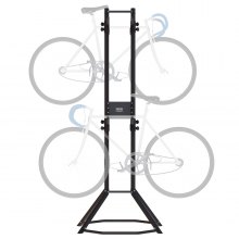 VEVOR Portabiciclette per 4 Biciclette, Portabiciclette Verticale da Parete a Gravità Autoportante, Portabiciclette Completamente Regolabile per Garage, Acciaio Robusto e Facile da Montare