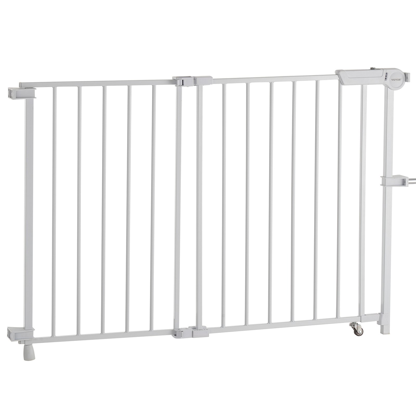 VEVOR Baby Gate, Dog Gate, Partition Gate with Adjustable Width (750-1092 mm), Stair Gate for the Safety of Children & Pets, One-Hand Opening, for Stairs and Doors, White