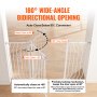 VEVOR Cancelletto di Sicurezza Larghezza Espandibile 75-129 cm Altezza 76 cm, Cancello di Sicurezza per Bambini Cani Gatti per Scale, Porte e Corridoi Senza Forare Ampia Apertura a 180° Colore Bianco
