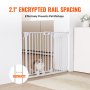 VEVOR Cancelletto di Sicurezza per Bambini Larghezza Espandibile 75-118 cm Altezza 76 cm Cancello di Sicurezza per Cani Gatti per Scale Porte Corridoi Senza Forare Ampia Apertura a 180° Colore Bianco