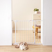 VEVOR Cancelletto di Sicurezza Larghezza Espandibile 749-940 mm Altezza 762 mm, Cancello di Sicurezza per Scale Porte Corridoi per Bambini Cani Gatti Senza Forare Ampia Apertura a 180° Colore Bianco