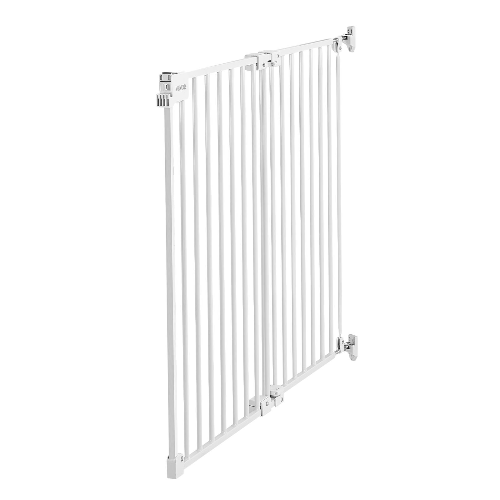 VEVOR Cancelletto di Sicurezza per Bambini, Recinzione Larghezza Regolabile da 670 a 1080 mm Altezza 715 mm, Senza Barra Inferiore, Installazione Semplice con Kit di Montaggio, per Porte Scale Cani