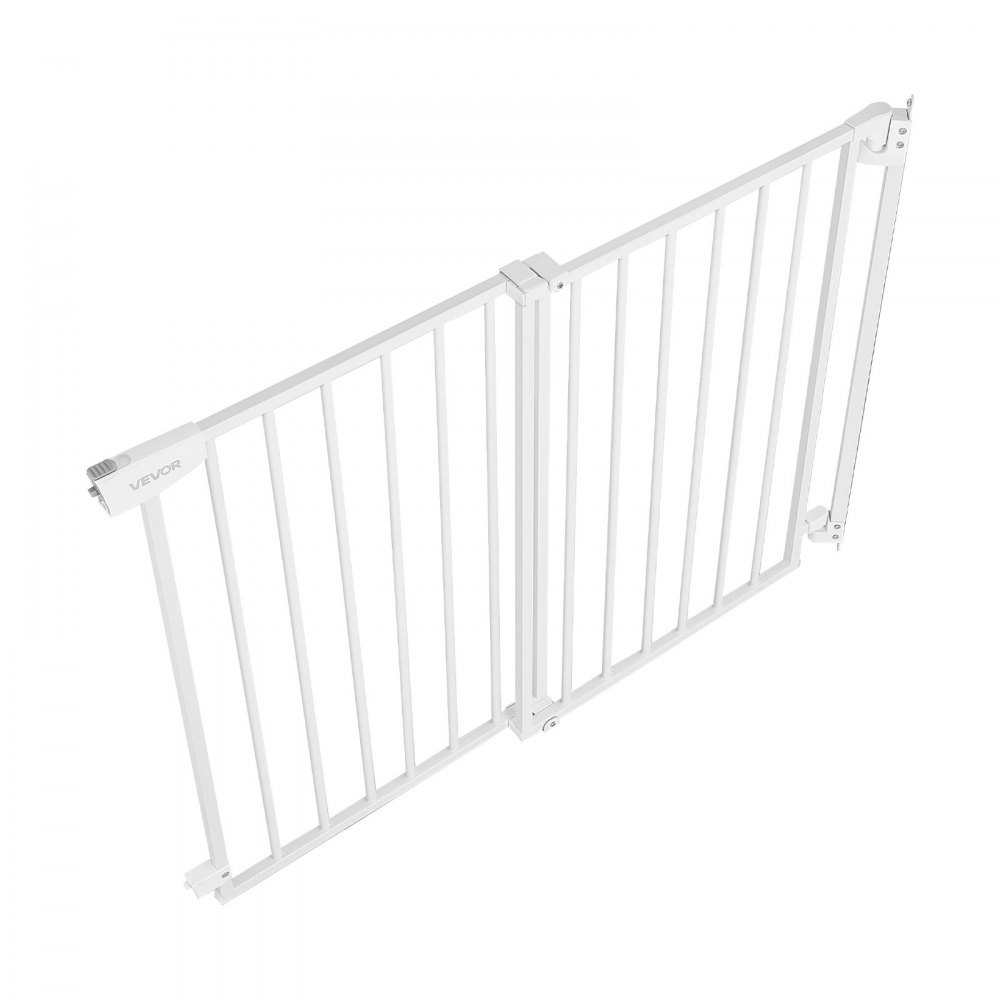 VEVOR Cancelletto di Sicurezza per Bambini, Divisorio Larghezza Regolabile da 720 a 1085 mm Altezza 920 mm, Colore Bianco, Senza Barra Inferiore, con Kit di Montaggio, per Chiusura Ingressi Neonati