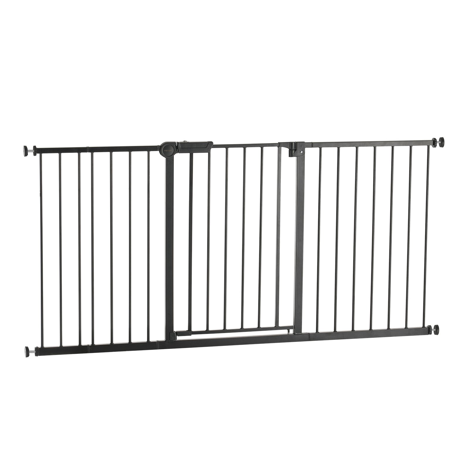 VEVOR Baby Gate/Dog Gate/Parental Gate with Adjustable Width (154-161 cm), 76.2 cm High Stair Gate with Double Locking System & One-Hand Opening, for Stairs and Doors, Black