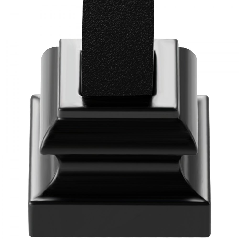 VEVOR Base per Ringhiera Quadrata 50 Pezzi Base per Balaustra, Piastra Lega di Alluminio con Fori per Vite per Balaustre Ringhiere per Scale, Giunti a Torsione di Supporto in Metallo da 12,7mm, Nero