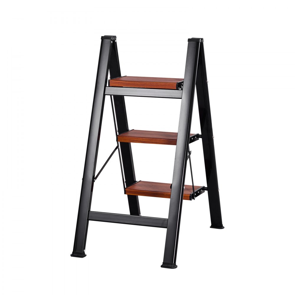 VEVOR Scaletta Pieghevole Salvaspazio con 3 Gradini con Ampio Pedale Antiscivolo e Comoda Impugnatura, Supporto per Piante in Alluminio Portatile e Leggero con Capacità di 150 kg, Multiuso per Adulti
