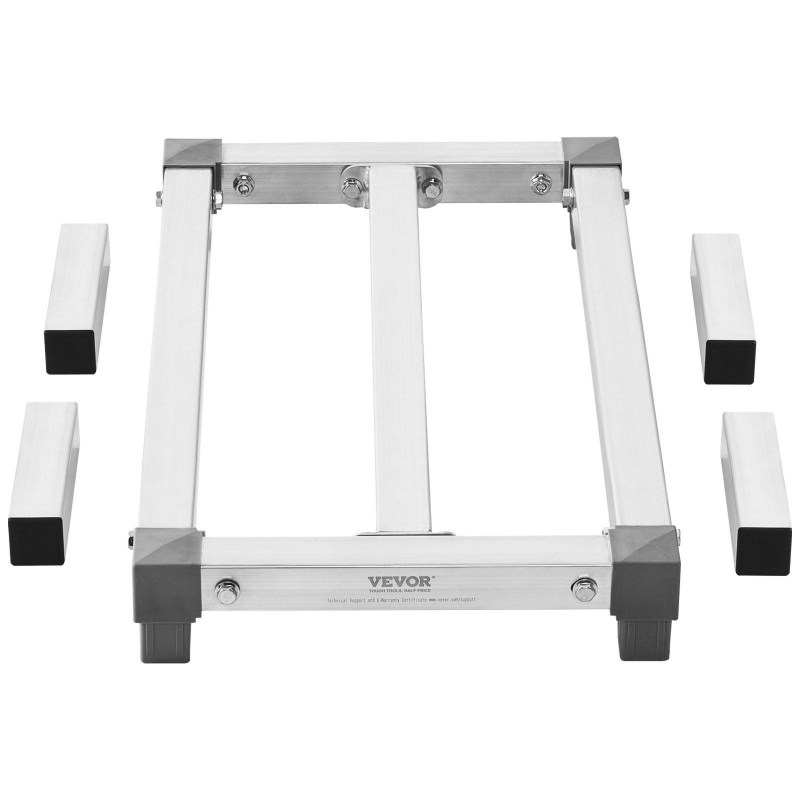 VEVOR Scaffale a Cuneo in Alluminio, 61x35,6x20,3 cm, Scaffale Commerciale, Portata 454 kg, Montaggio Facile, Scaffale a 1 Ripiano per Conservazione Alimenti a Pavimento, in Ristoranti, Cucine, Garage