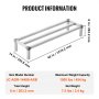 VEVOR Scaffale a Cuneo in Alluminio Scaffale Portaoggetti 121,9x35,5x20,3 cm