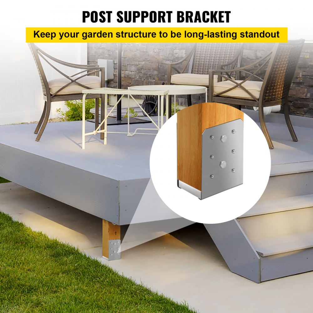 Vevor Base Per Palo Sul Ponte Pavimento 10pz Argento Sedile Posteriore Post Base