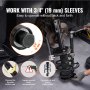 VEVOR Kit Compressore a Molla Ammortizzatore per Auto 1,2T Corsa 280mm, Kit di Strumenti Compressore a Molla 2 Pezzi in Acciaio con Valigetta Portatile per Rimozione Molle di Sospensione per Auto SUV