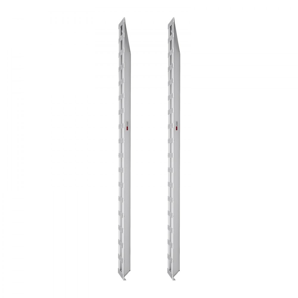 VEVOR Rampe di Caricamento per Veicoli 2 Pezzi da 2745 x 380 mm, in Alluminio Resistente con Piastre Antiscivolo, Capacità Combinata di 4535,9 kg, per Carrelli, Trattori Agricoli, ATV, Tosaerba