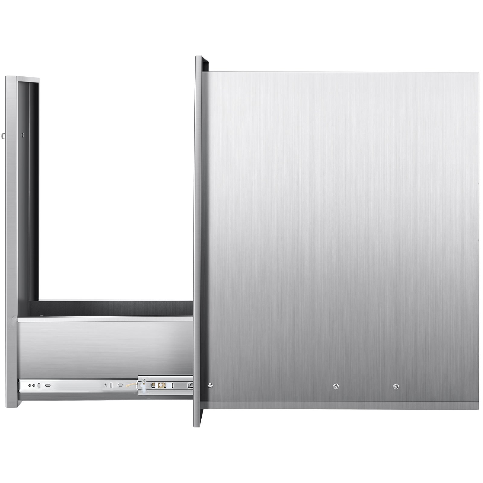 VEVOR Cassetto per Rifiuti da Cucina per Esterni, 320 x 500 x 615 mm, Spazio di Archiviazione Interno, Cassetti Multiuso da Esterni in Acciaio Inox, Capacità 25 kg per Ripiano, per Isola Barbecue