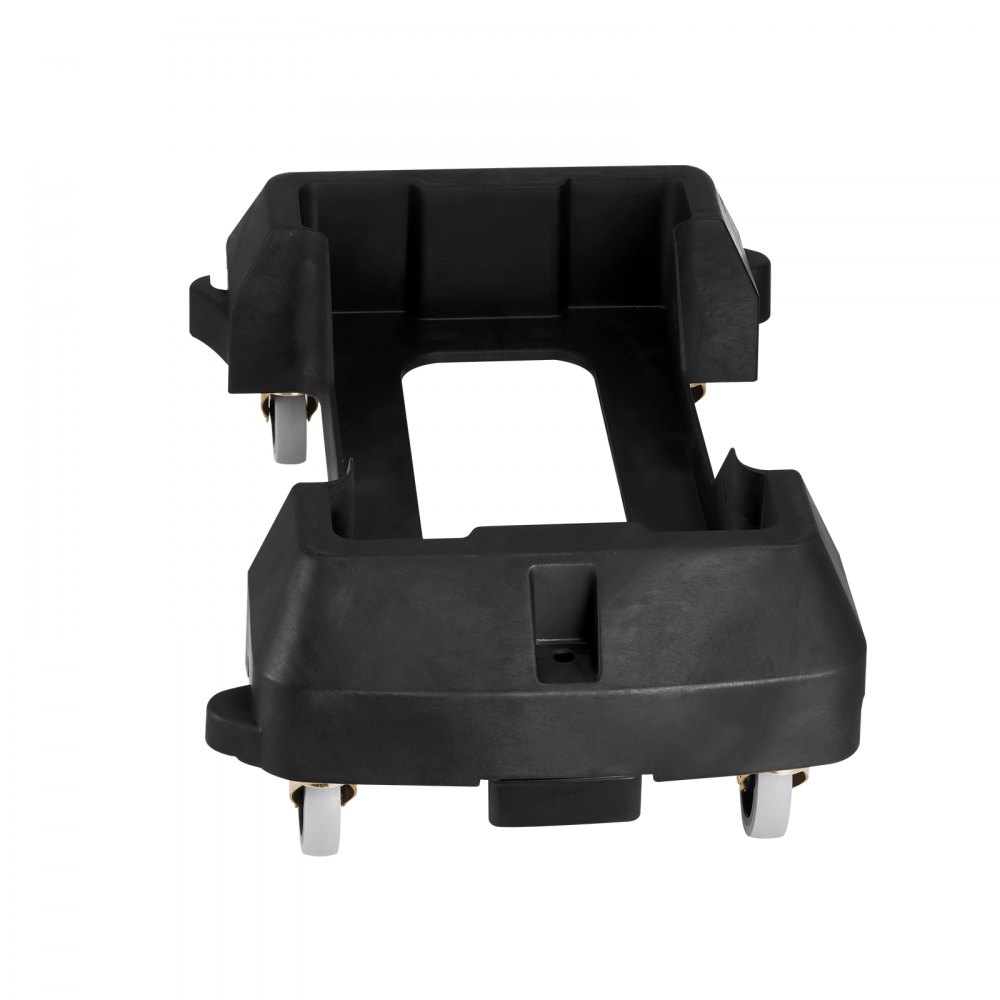 VEVOR Carrello per Bidoni della Spazzatura, con 4 Ruote Bloccabili, Capacità di Peso di 90,1 kg, Base a Rulli Rotonda, Carrello per Barili per Impieghi Gravosi in Plastica 455 x 155 mm Nero