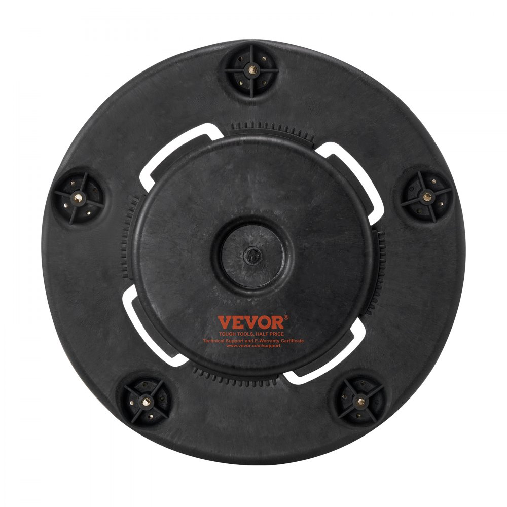 VEVOR Carrello per Bidoni della Spazzatura, con 4 Ruote Bloccabili, Capacità di Peso di 227 kg, Base a Rulli Rotonda, Carrello per Barili per Impieghi Gravosi 455 x 155 mm Colore Nero