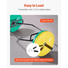 VEVOR Barra per Manubrio Esagonale con Impugnatura Antiscivolo per Allenamento 50 mm Capacità di Carico 360 kg, Attrezzatura per Sollevamento Pesi Allenamento della Forza, da Palestra per Squat