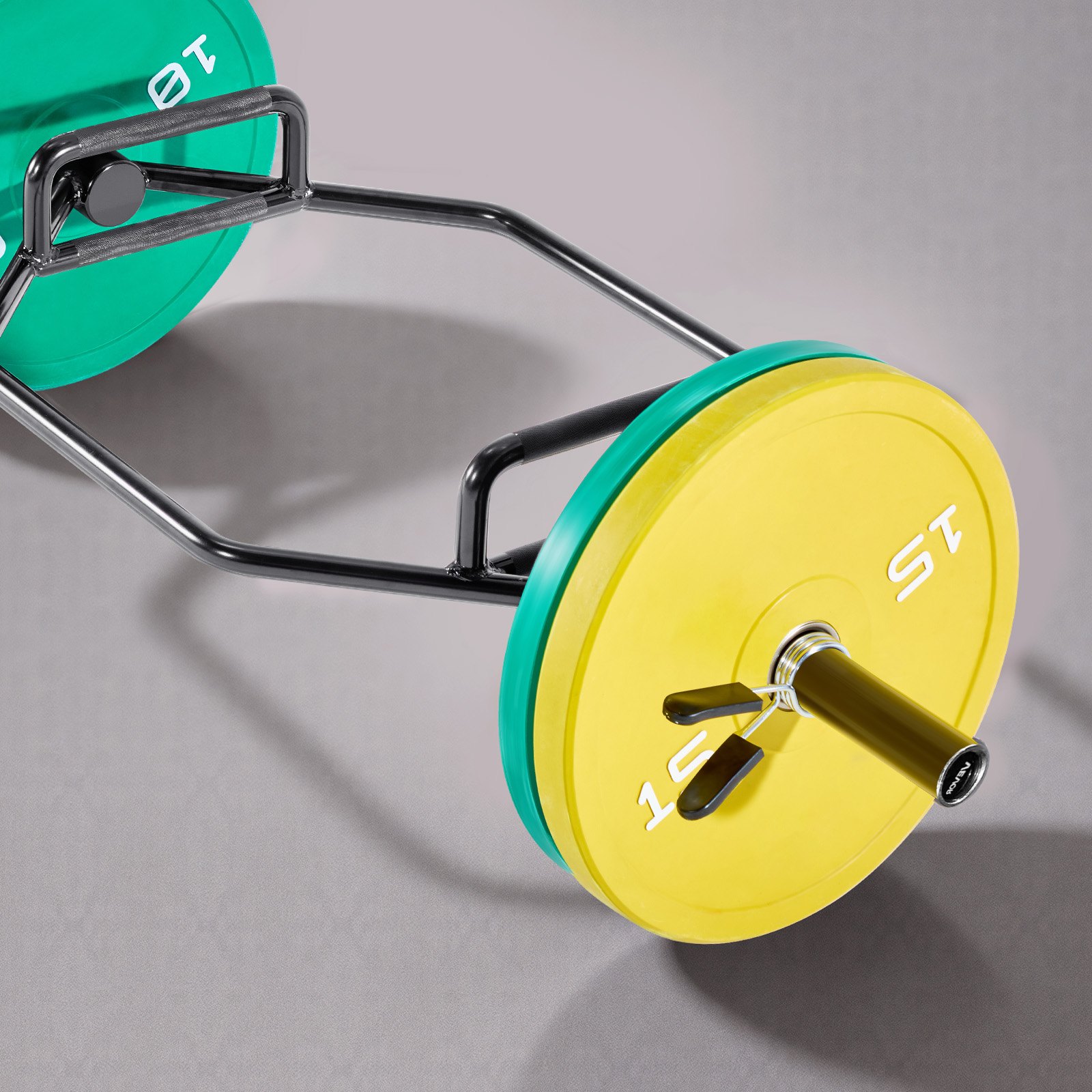 VEVOR Barra per Manubrio Esagonale con Impugnatura Antiscivolo per Allenamento 50 mm Capacità di Carico 360 kg, Attrezzatura per Sollevamento Pesi Allenamento della Forza, da Palestra per Squat