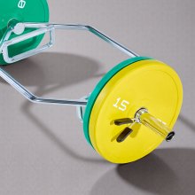 VEVOR Barra Manubrio Esagonale con Impugnatura Antiscivolo per Allenamento 50 mm Capacità Carico 360 kg, Attrezzatura per Sollevamento Pesi Allenamento della Forza, da Palestra per Squat, Argento