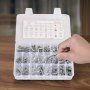 VEVOR Kit Assortimento di Bulloni Dadi da 1110 pezzi, Viti Imperiali e Rondelle Piatte, Acciaio Inox 10-24, 8-32, 2-56, 6-32, 4-40, Kit di Viti Dadi Assemblaggio per Mobili Attrezzature, Fai da te