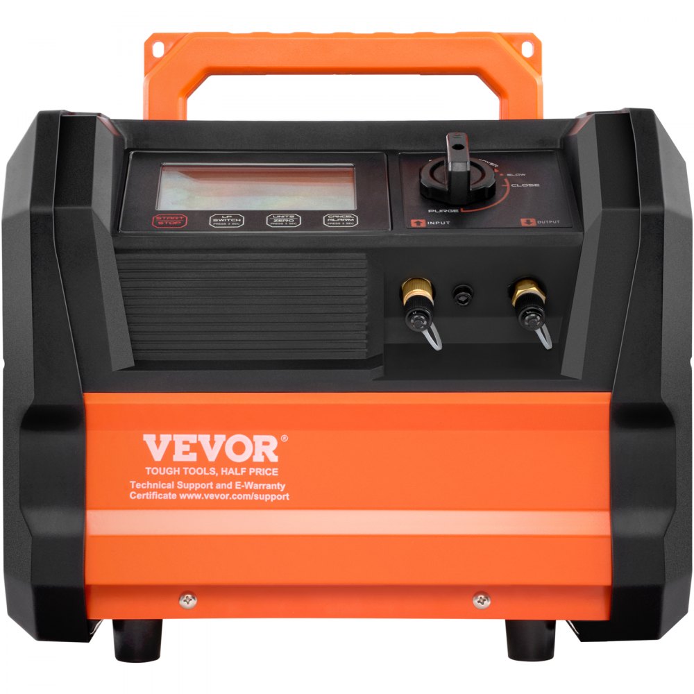 VEVOR Macchina per Recupero Refrigerante AC Portatile a Doppio Cilindro da 1 HP con Motore Brushless da 3000 Giri/min, Strumento per Riciclaggio del Refrigerante Freon per Autoveicoli HVAC Domestico