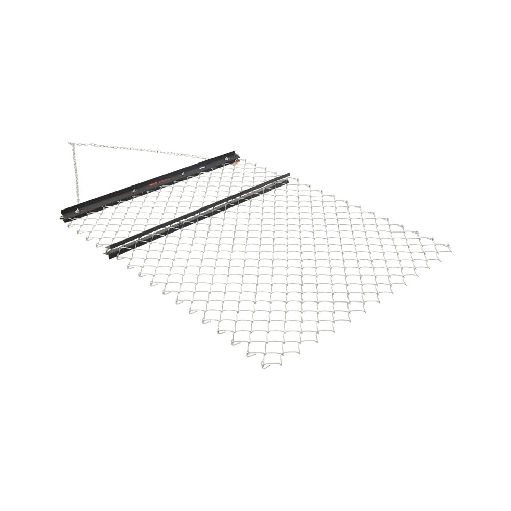 VEVOR Erpice a Trascinamento a Catena, Realizzato in Acciaio Q235, Accessori per Trattori UTV per Livellamento del Paesaggio Manto Erboso, Erpice per Vialetto, Nero 1520 x 1240 x 57 mm
