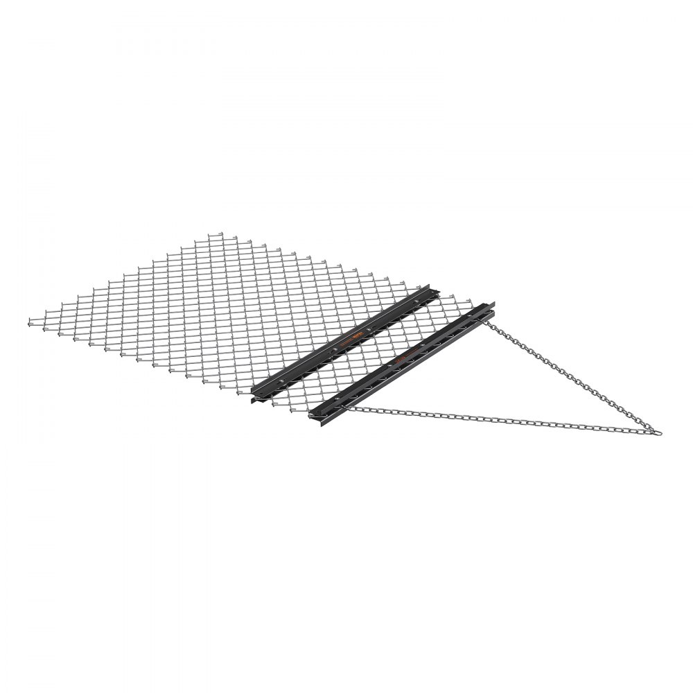 VEVOR Rastrello Livellatore per Prato Erba a Catena Trainato 1550x1235 mm, Livellatore per Terreno in Acciaio Q235 Cinghia di Trascinamento, Livellamento Paesaggistico, Preparazione Prato, Trainabile