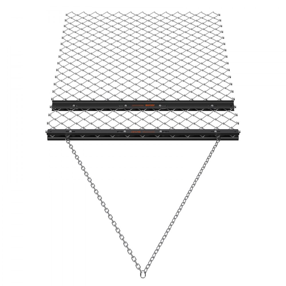 VEVOR Rastrello Livellatore per Prato Erba a Catena Trainato 1550x1235 mm, Livellatore per Terreno in Acciaio Q235 Cinghia di Trascinamento, Livellamento Paesaggistico, Preparazione Prato, Trainabile