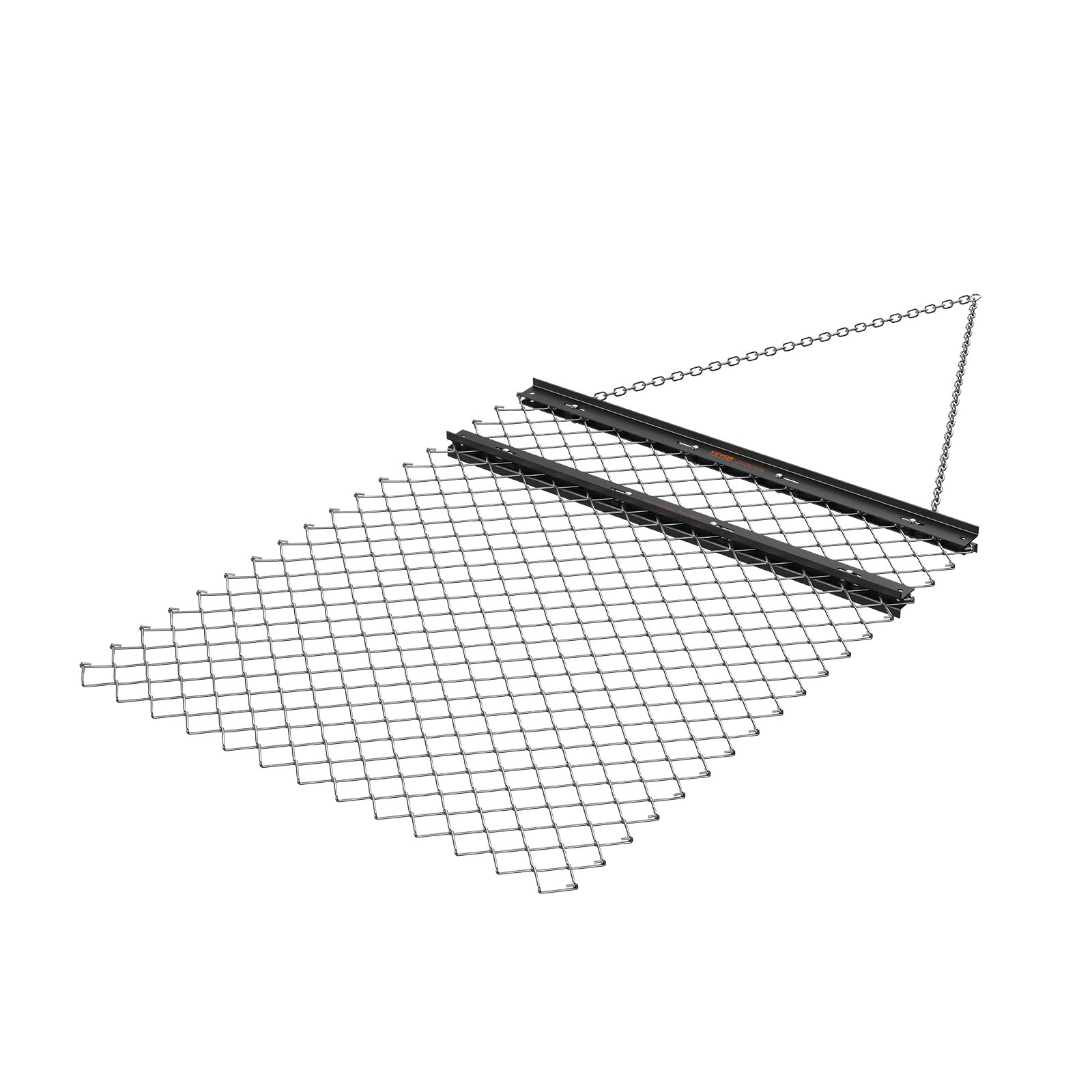VEVOR Rastrello Livellatore per Prato Erba a Catena Trainato 1550x1235 mm, Livellatore per Terreno in Acciaio Q235 Cinghia di Trascinamento, Livellamento Paesaggistico, Preparazione Prato, Trainabile