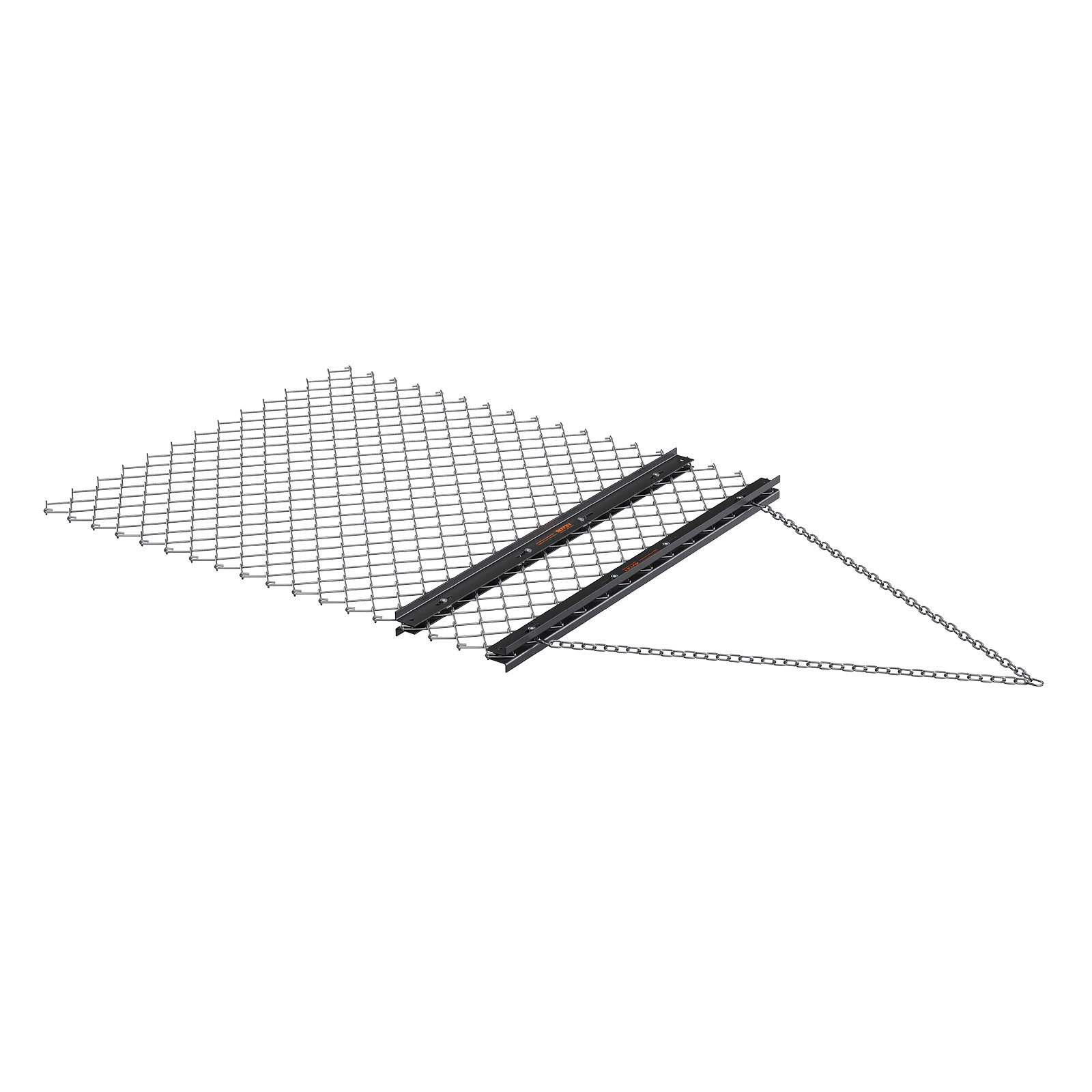 VEVOR Rastrello Livellatore per Prato Erba a Catena Trainato 1550x1235 mm, Livellatore per Terreno in Acciaio Q235 Cinghia di Trascinamento, Livellamento Paesaggistico, Preparazione Prato, Trainabile